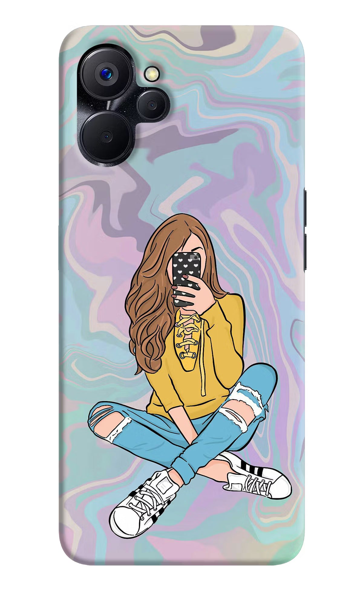 Selfie Girl Realme 9i 5G Hard Case Back Cover by Casekaro
