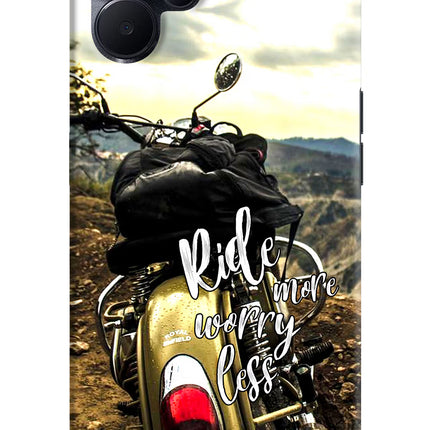 Ride More Worry Less Realme 9i 5G Hard Case Back Cover by Casekaro