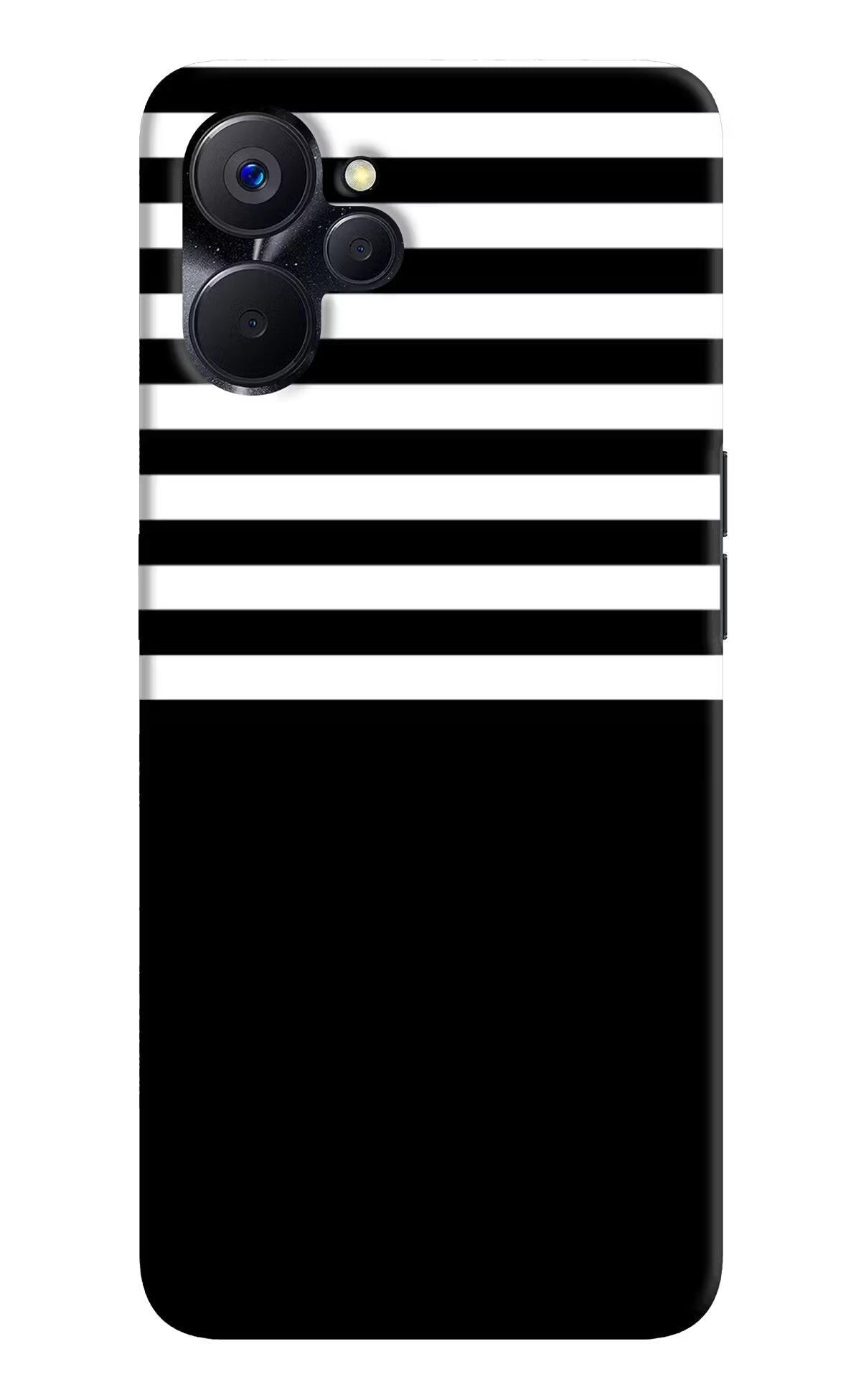 Black and White Print Realme 9i 5G Hard Case Back Cover by Casekaro