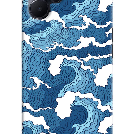 Blue Waves Realme 9i 5G Hard Case Back Cover by Casekaro
