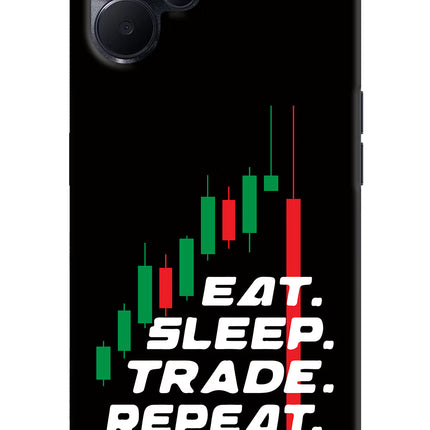 Eat Sleep Trade Repeat Realme 9i 5G Hard Case Back Cover by Casekaro