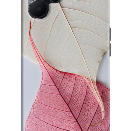 White Pink Leaf Realme 9i 5G Hard Case Back Cover by Casekaro
