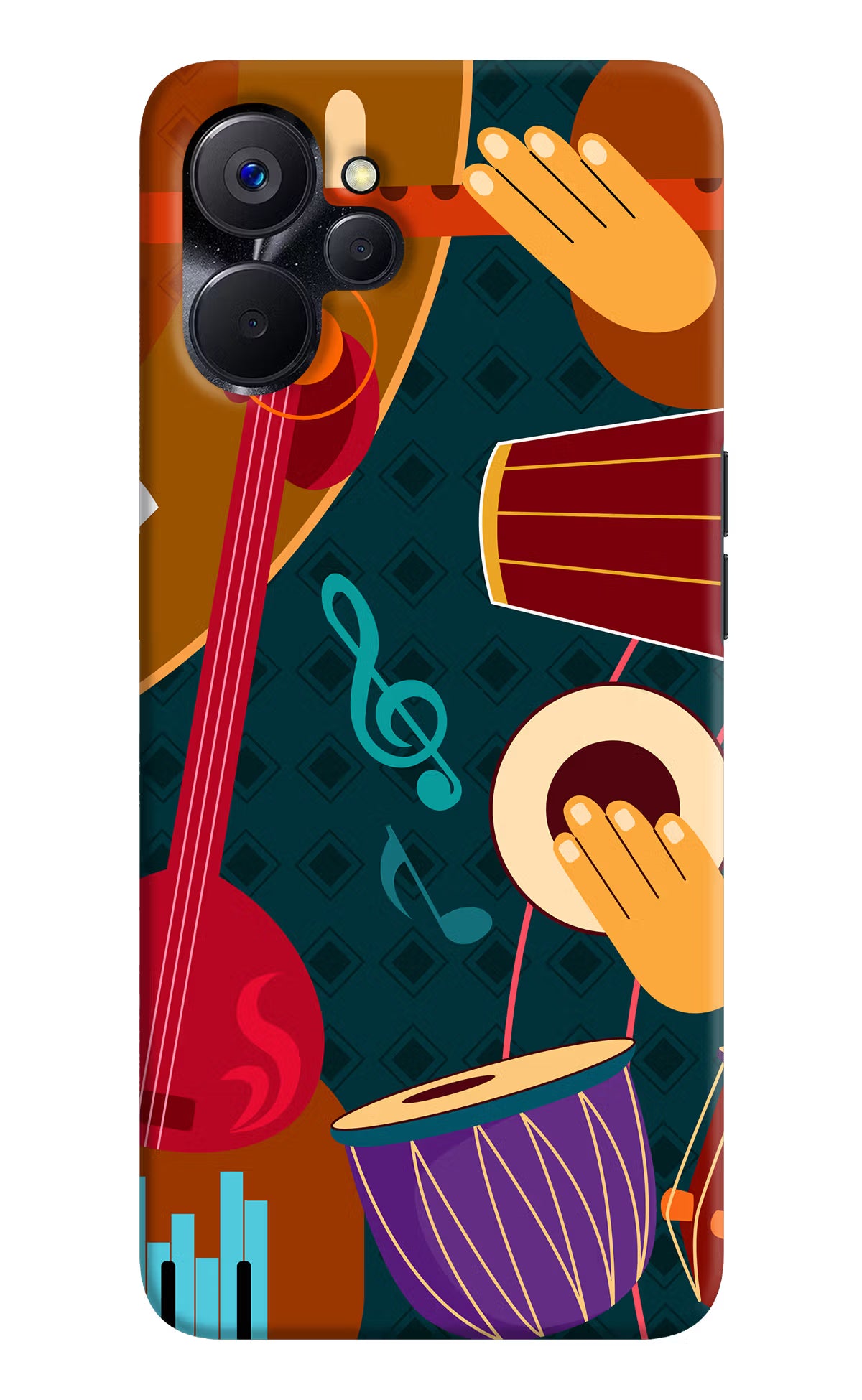 Music Instrument Realme 9i 5G Hard Case Back Cover by Casekaro