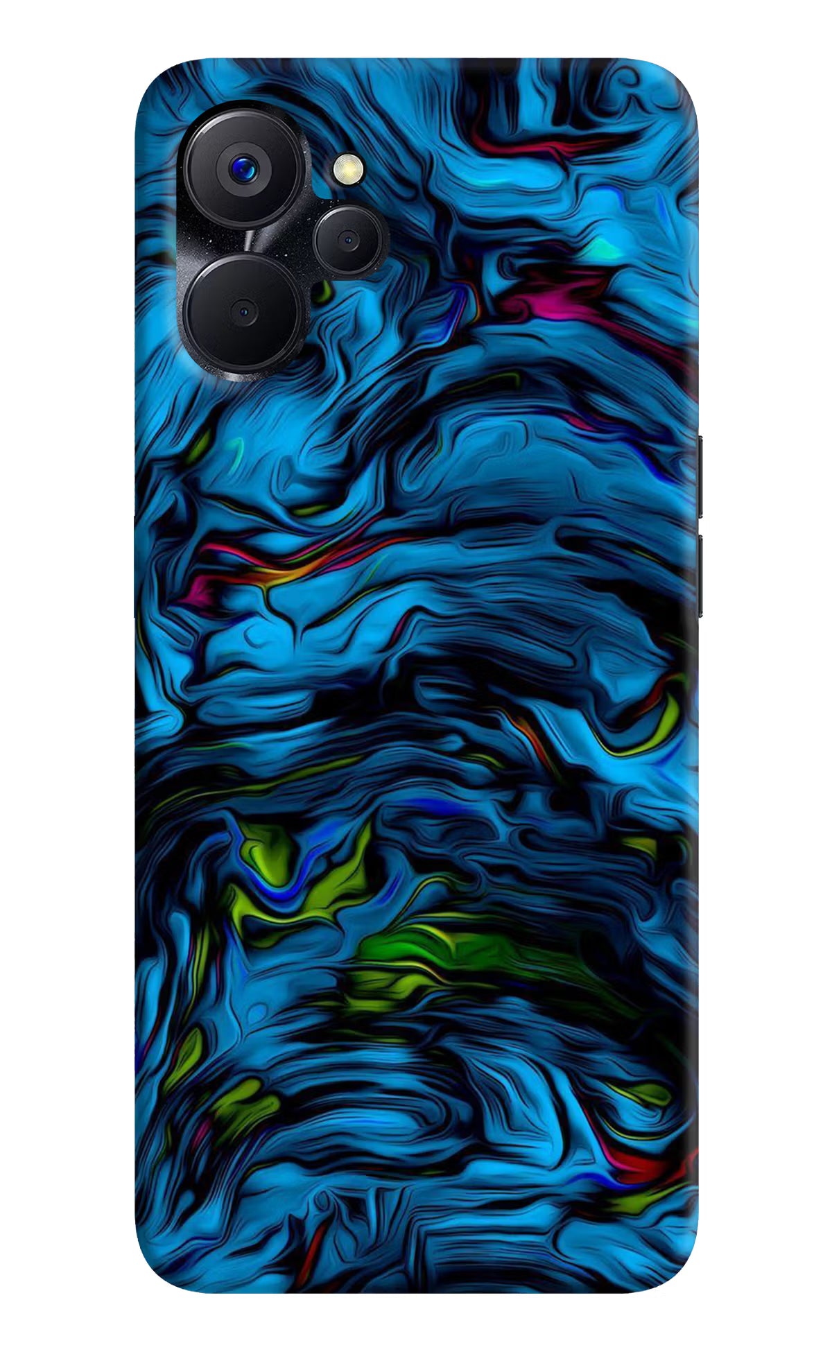 Dark Blue Abstract Realme 9i 5G Hard Case Back Cover by Casekaro