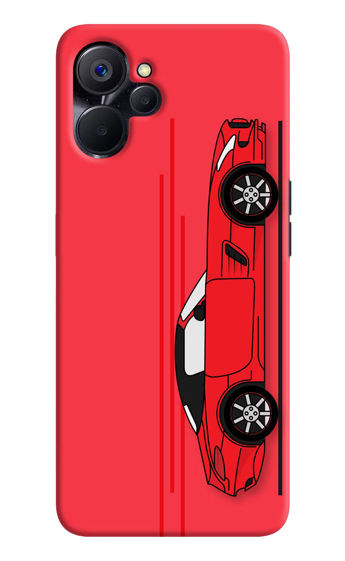 Red Velocity Realme 9i 5G Hard Case Back Cover by Casekaro