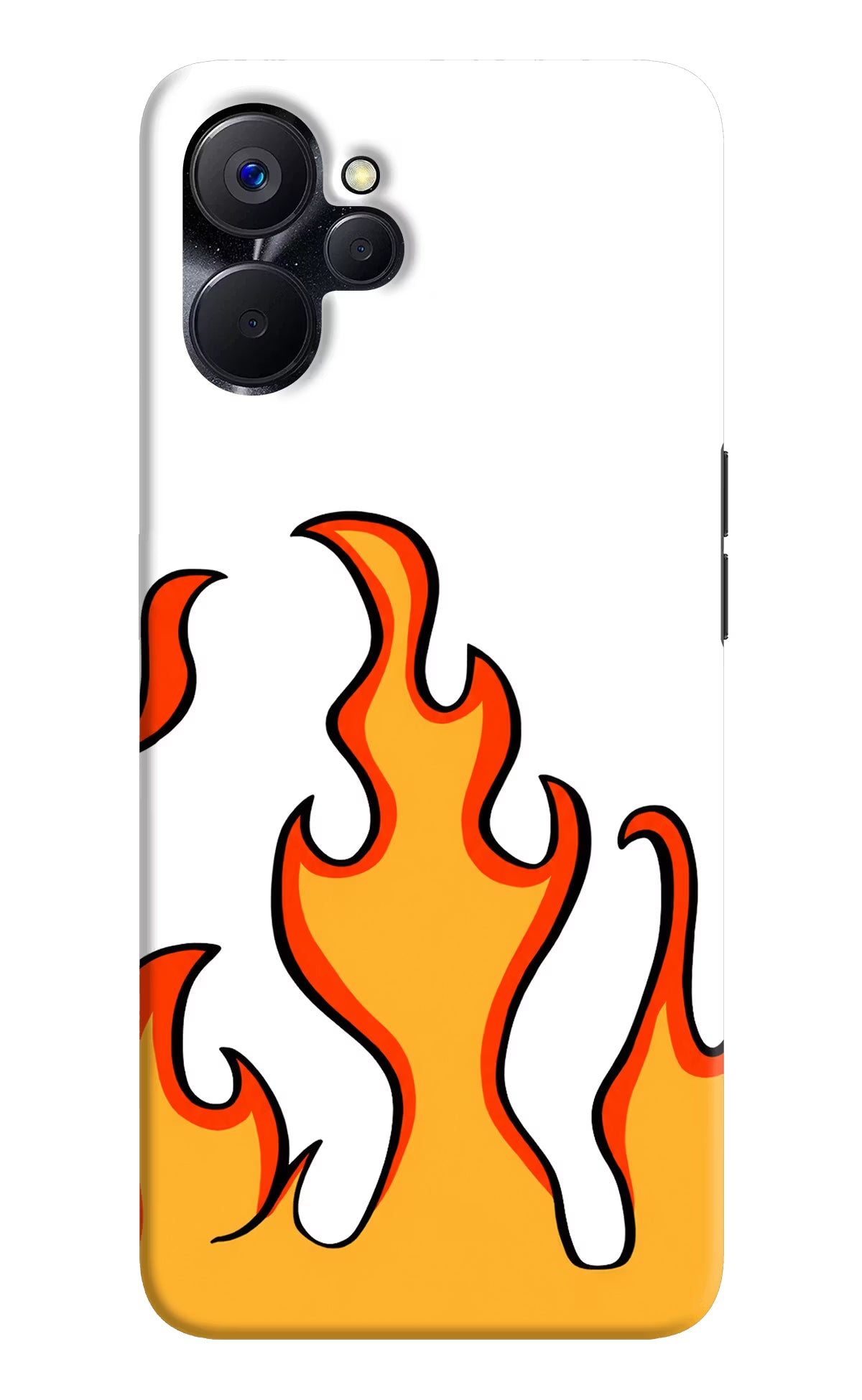 Fired Up – White Realme 9i 5G Hard Case Back Cover by Casekaro