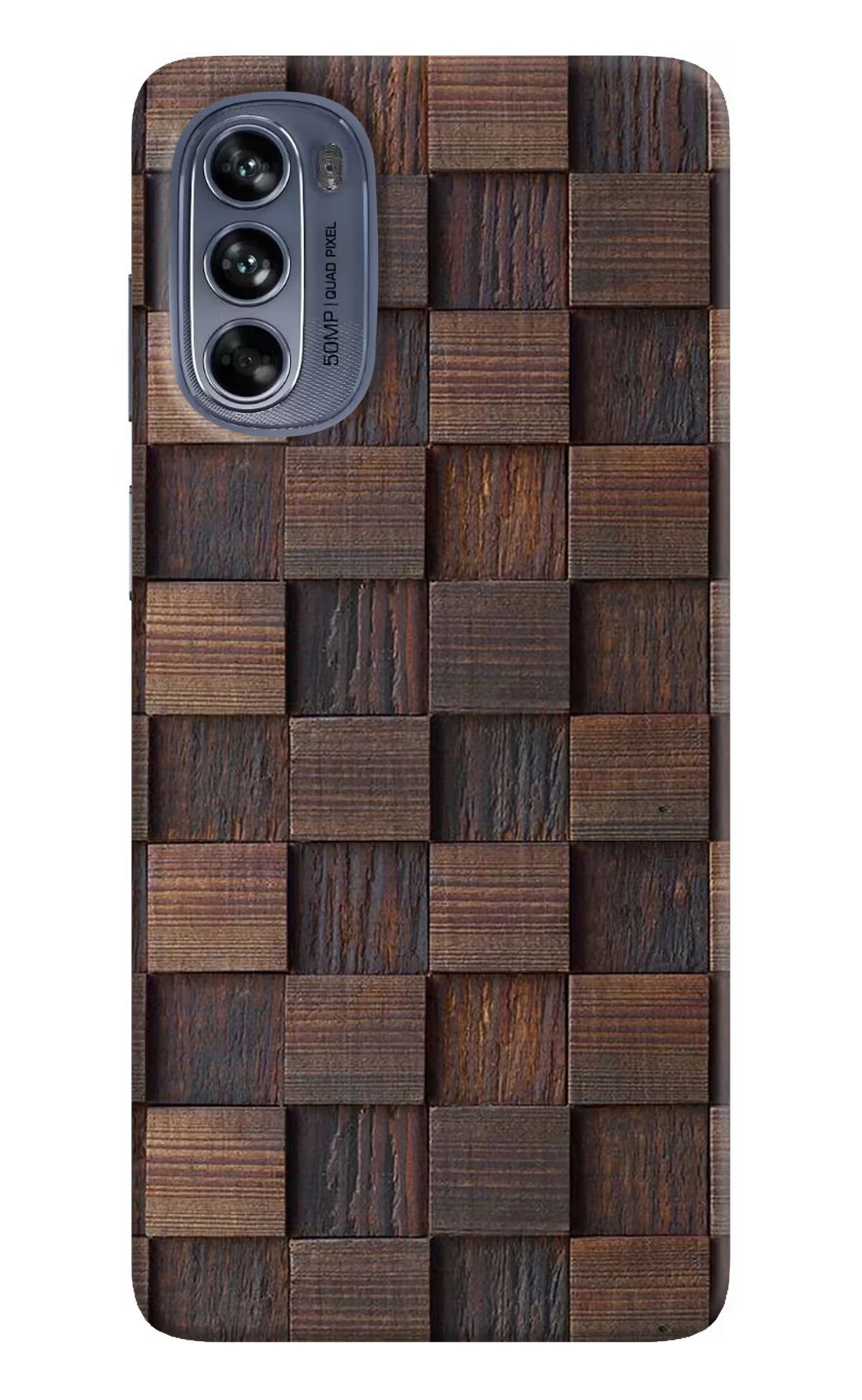 Wooden Cube Design Moto G62 5G Hard Case Back Cover by Casekaro