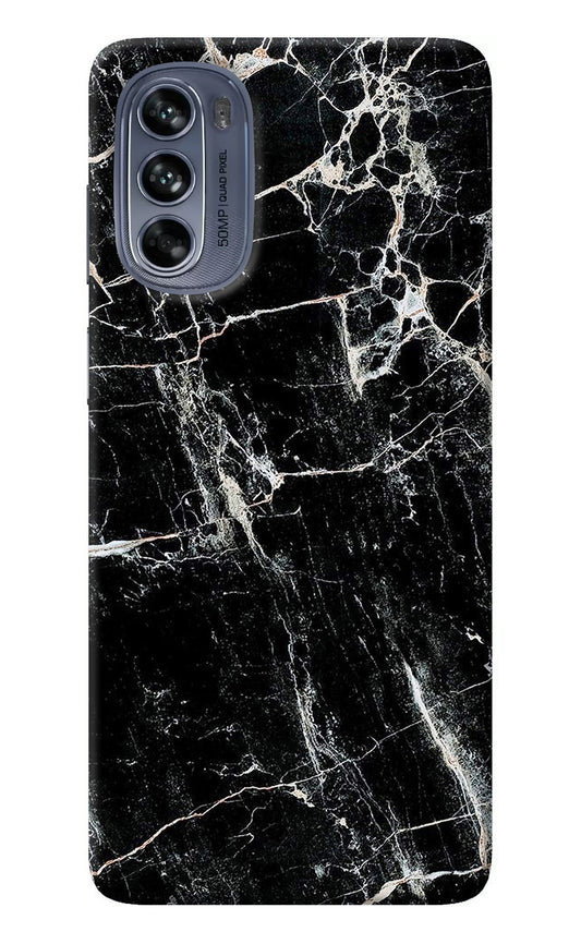 Black Marble Texture Moto G62 5G Back Cover