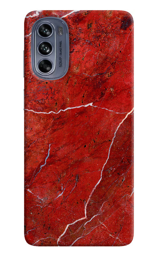 Red Marble Design Moto G62 5G Hard Case Back Cover by Casekaro
