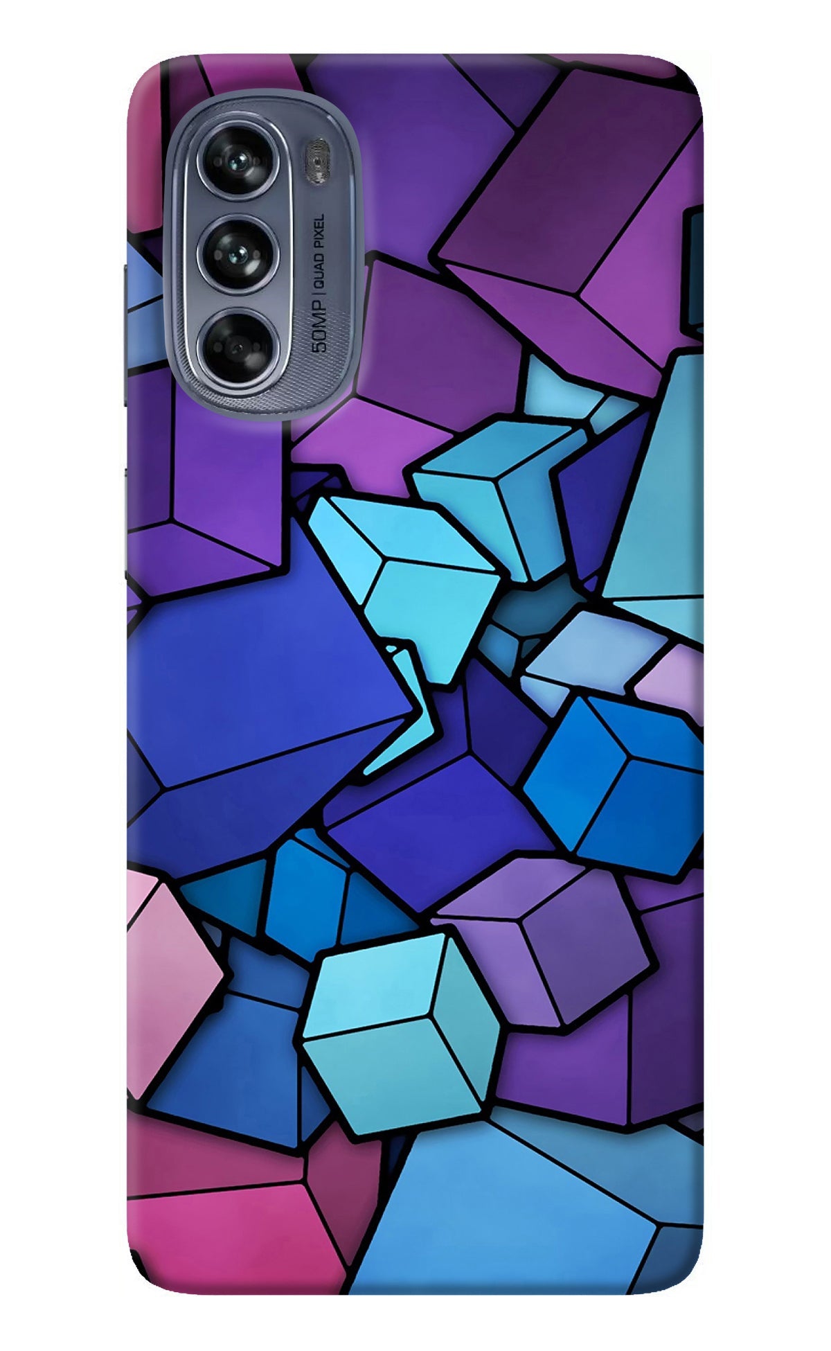 Cubic Abstract Moto G62 5G Back Cover