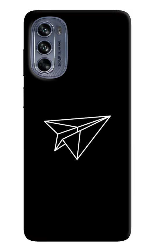 Paper Plane White Moto G62 5G Hard Case Back Cover by Casekaro
