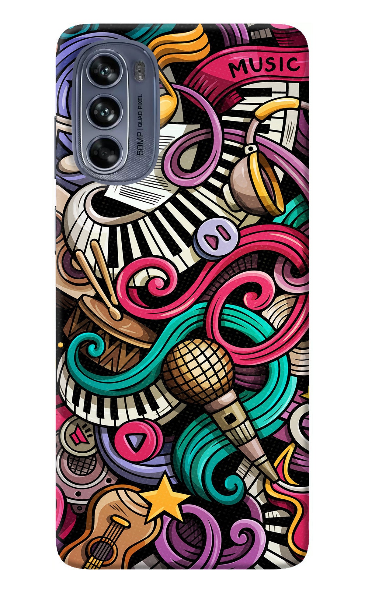 Music Abstract Moto G62 5G Back Cover