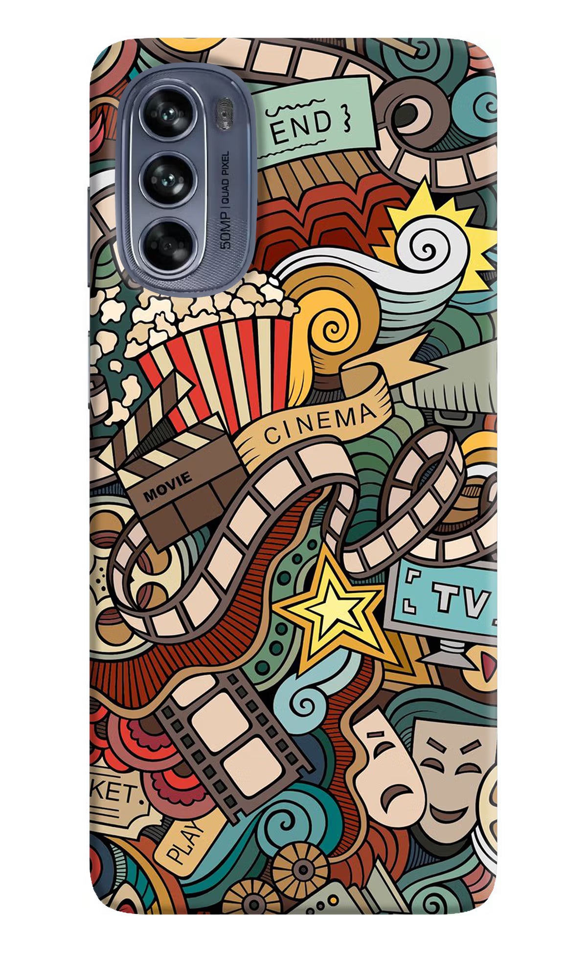 Cinema Abstract Moto G62 5G Hard Case Back Cover by Casekaro