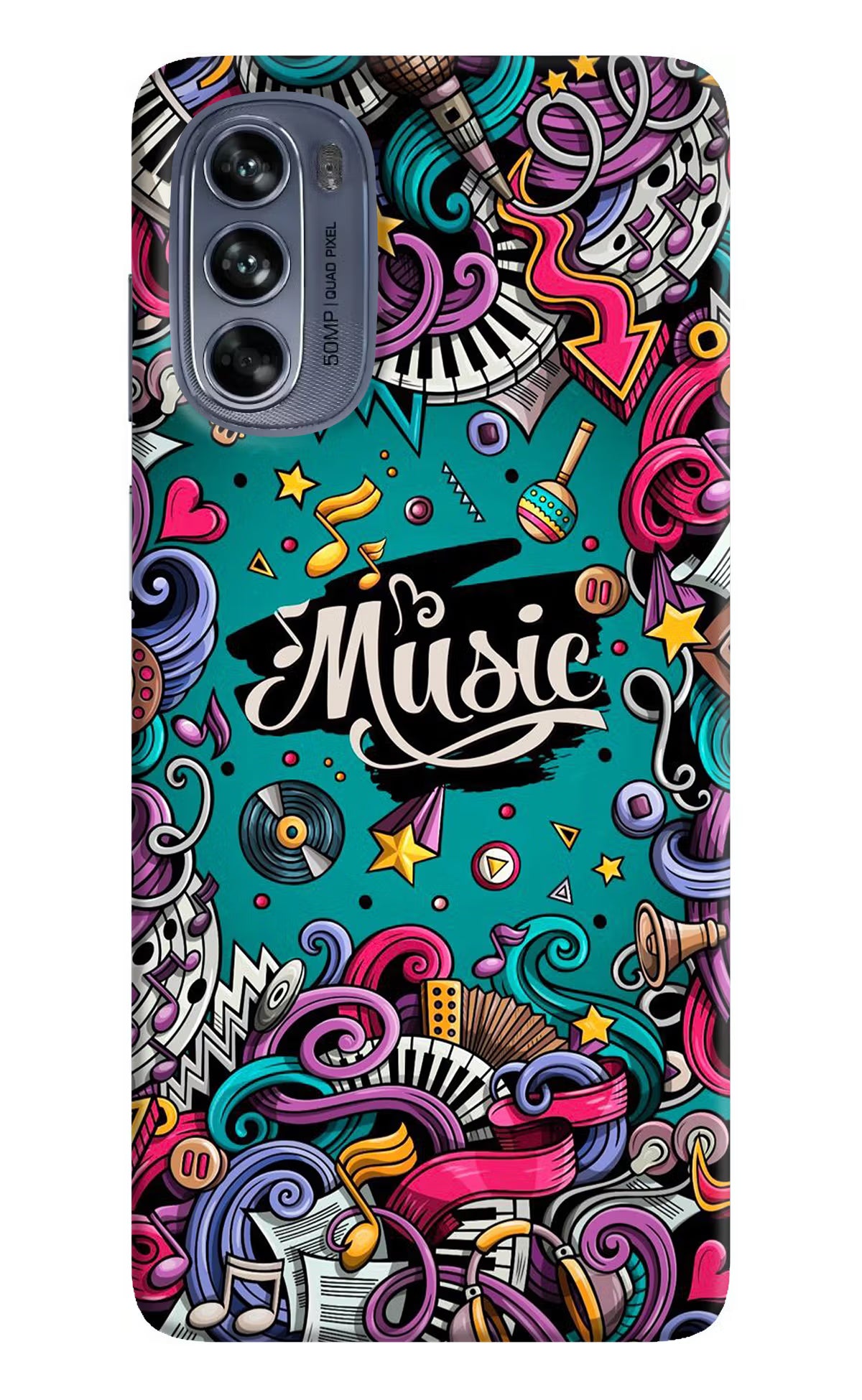 Music Graffiti Moto G62 5G Hard Case Back Cover by Casekaro