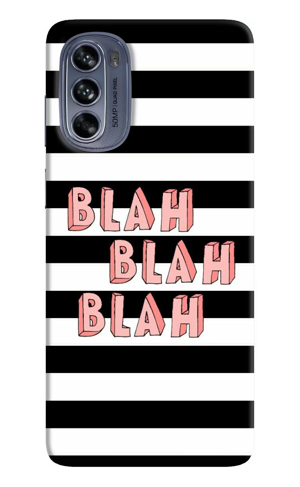Blah Blah Blah Moto G62 5G Hard Case Back Cover by Casekaro
