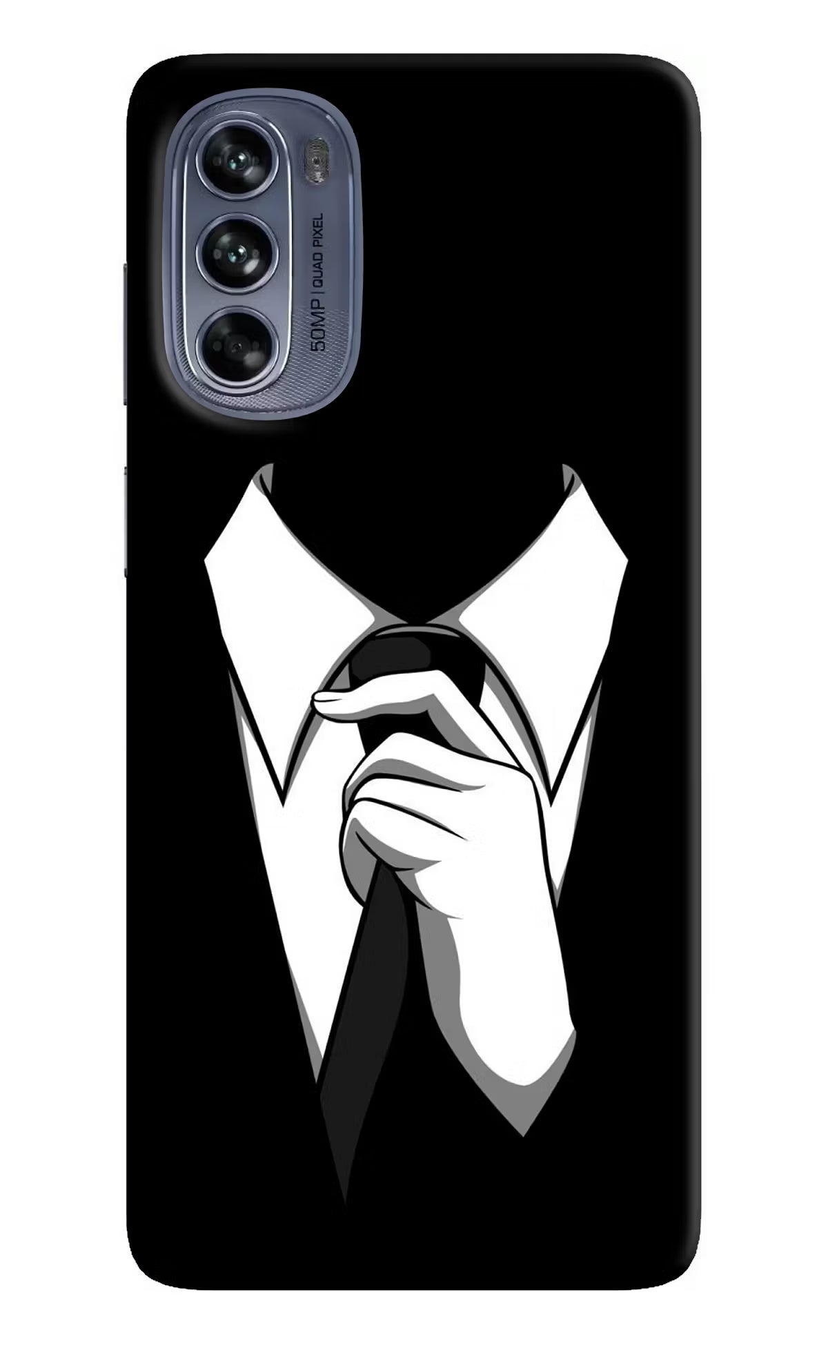 Black Tie Moto G62 5G Hard Case Back Cover by Casekaro