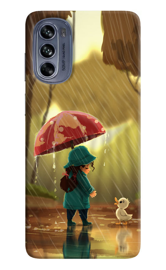 Rainy Day Moto G62 5G Hard Case Back Cover by Casekaro