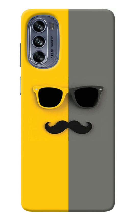 Sunglasses with Mustache Moto G62 5G Back Cover
