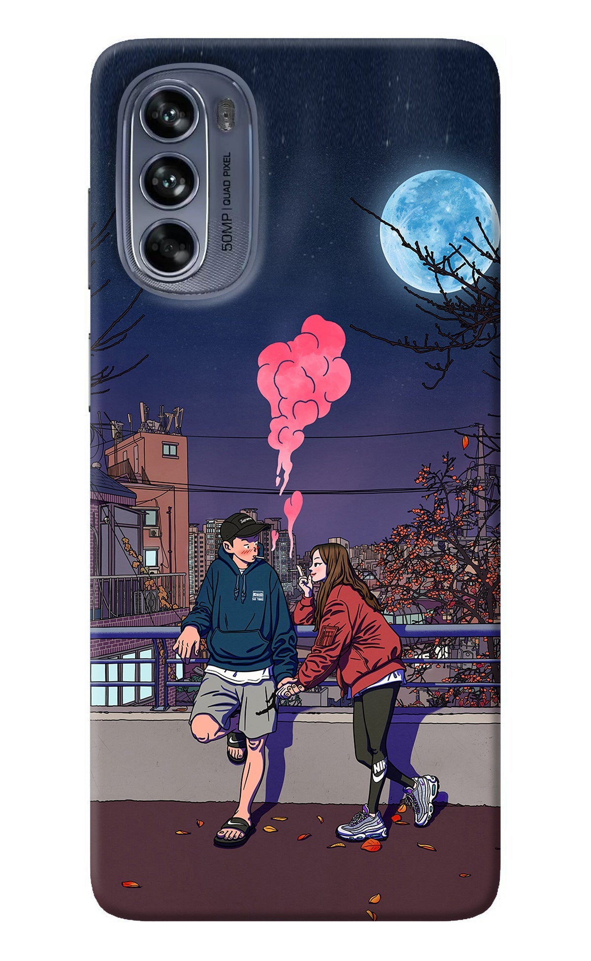 Chilling Couple Moto G62 5G Back Cover