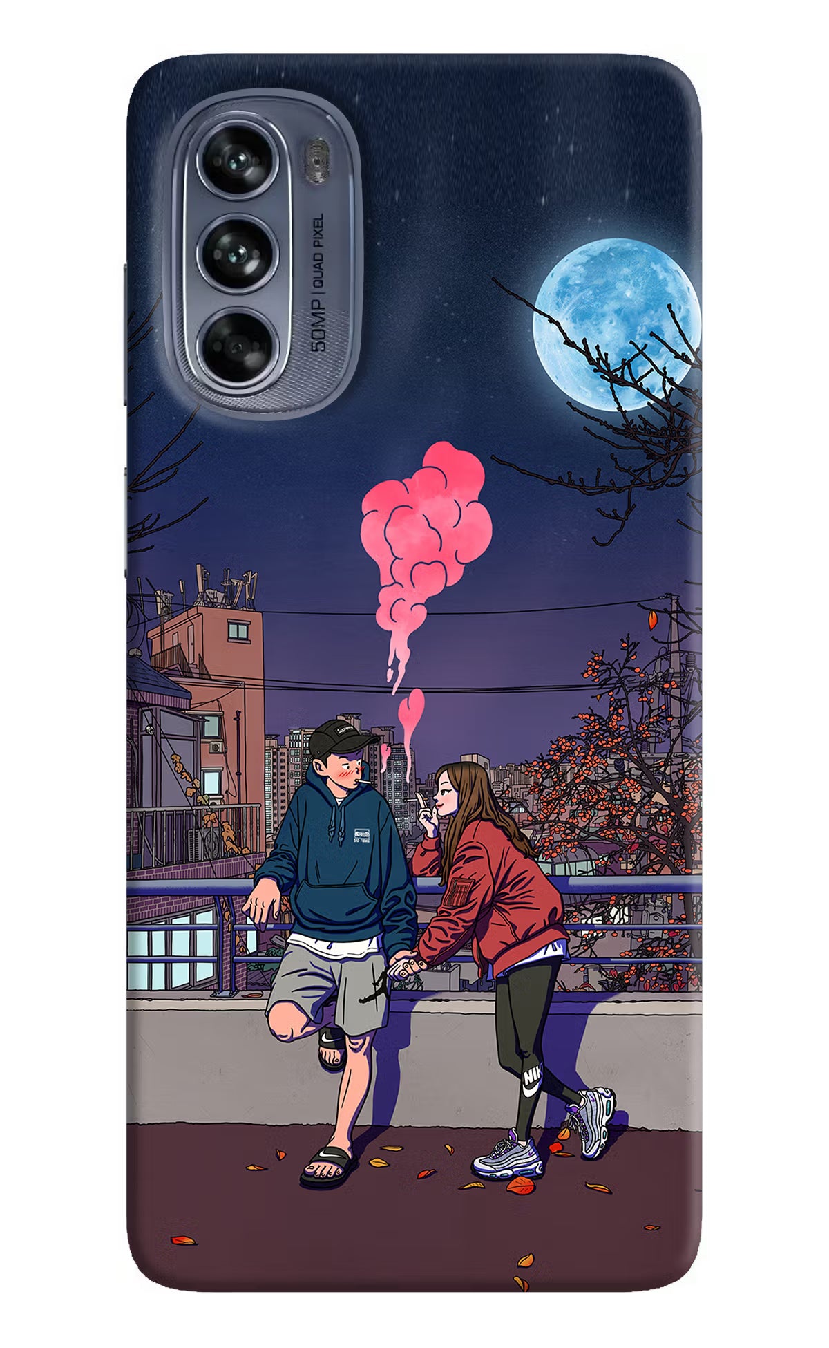 Chilling Couple Moto G62 5G Hard Case Back Cover by Casekaro