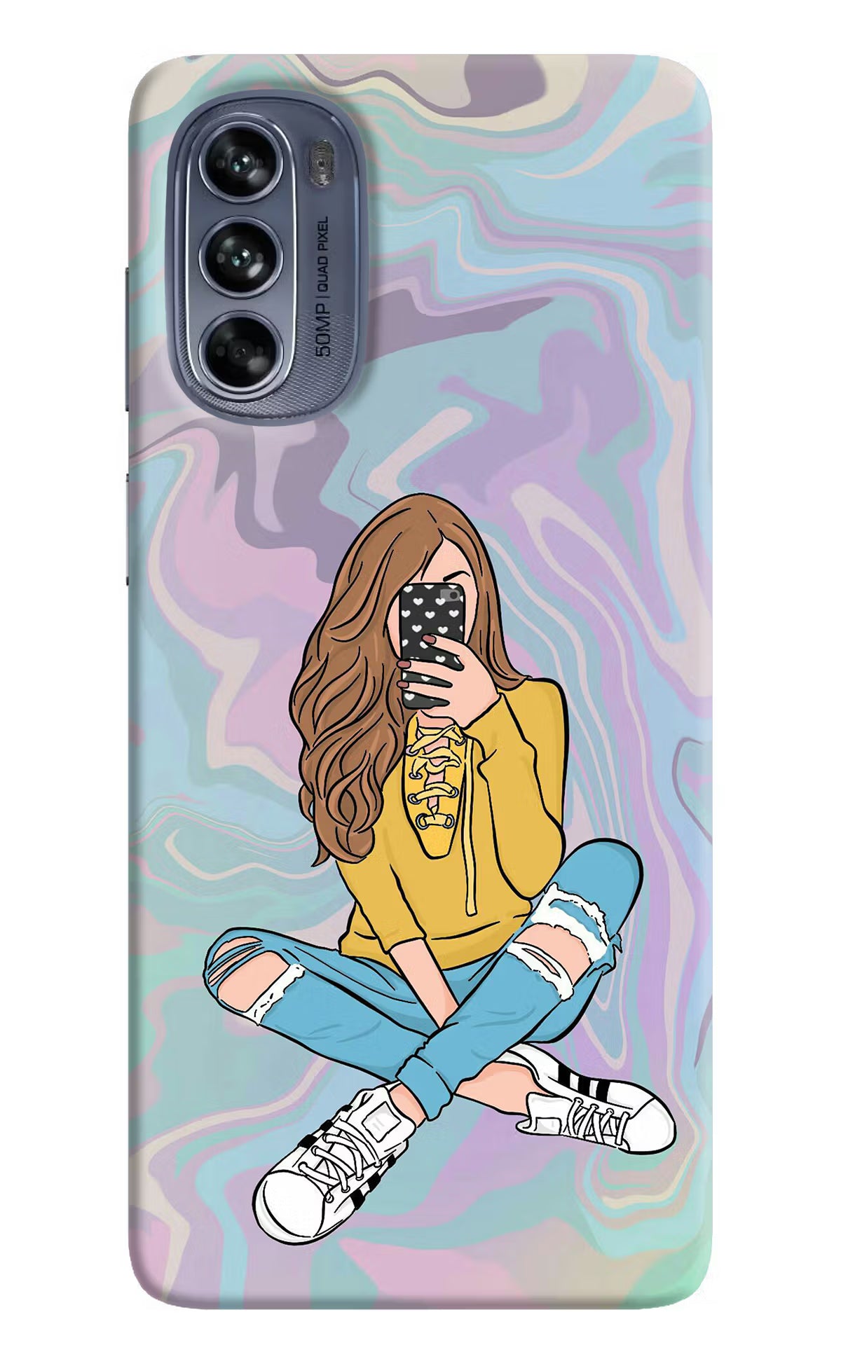 Selfie Girl Moto G62 5G Hard Case Back Cover by Casekaro