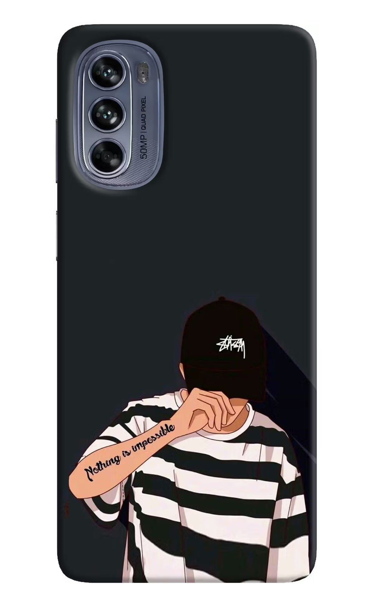Aesthetic Boy Moto G62 5G Hard Case Back Cover by Casekaro