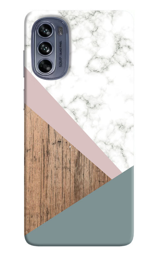 Marble wood Abstract Moto G62 5G Hard Case Back Cover by Casekaro