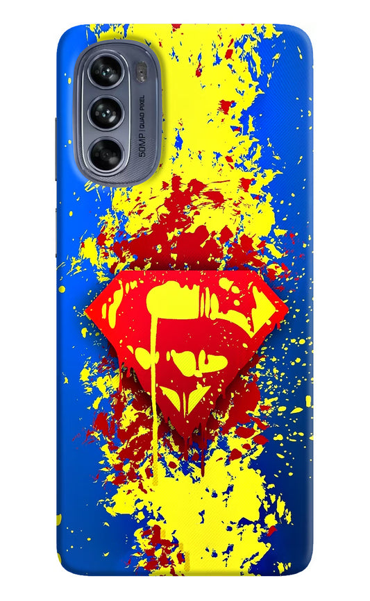 Superman logo Moto G62 5G Hard Case Back Cover by Casekaro