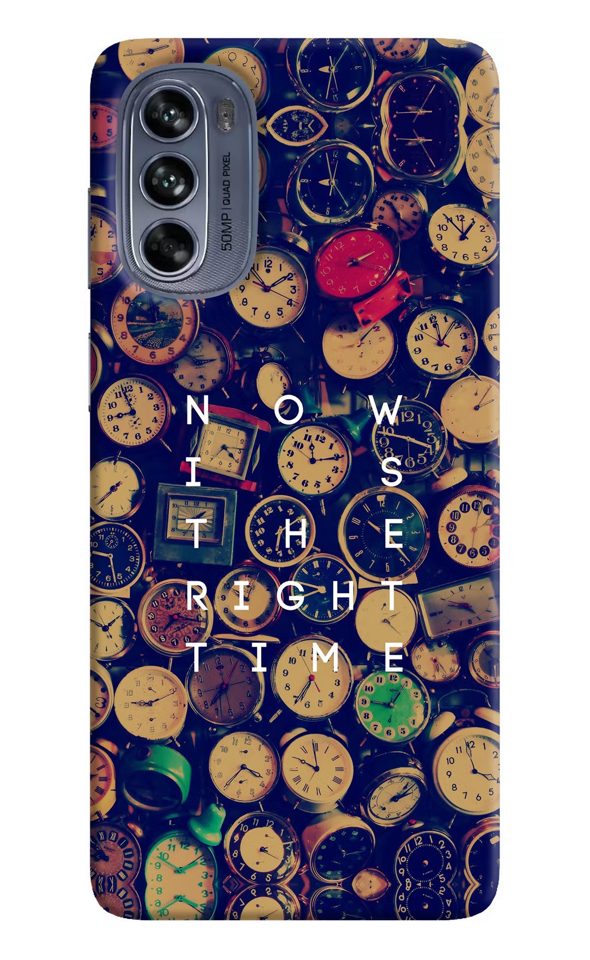 Now is the Right Time Quote Moto G62 5G Hard Case Back Cover by Casekaro