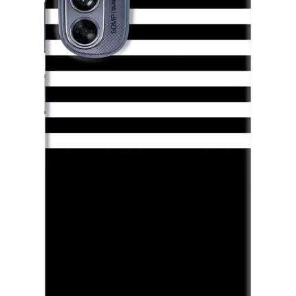 Black and White Print Moto G62 5G Hard Case Back Cover by Casekaro
