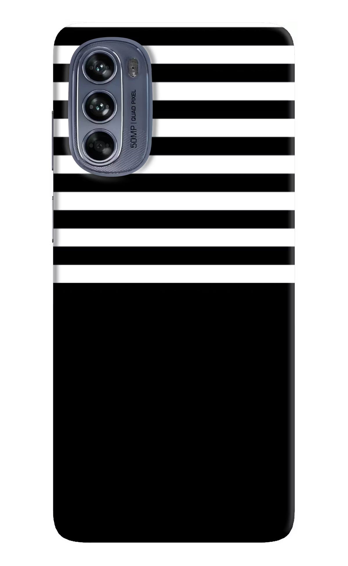 Black and White Print Moto G62 5G Hard Case Back Cover by Casekaro