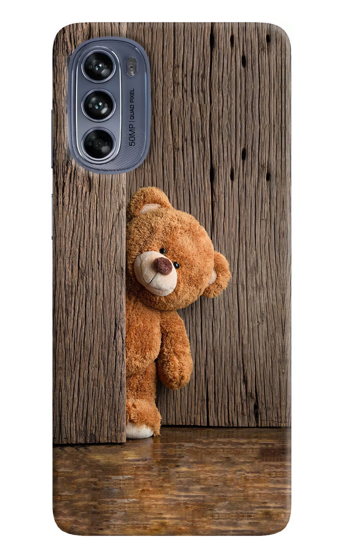 Teddy Wooden Moto G62 5G Hard Case Back Cover by Casekaro