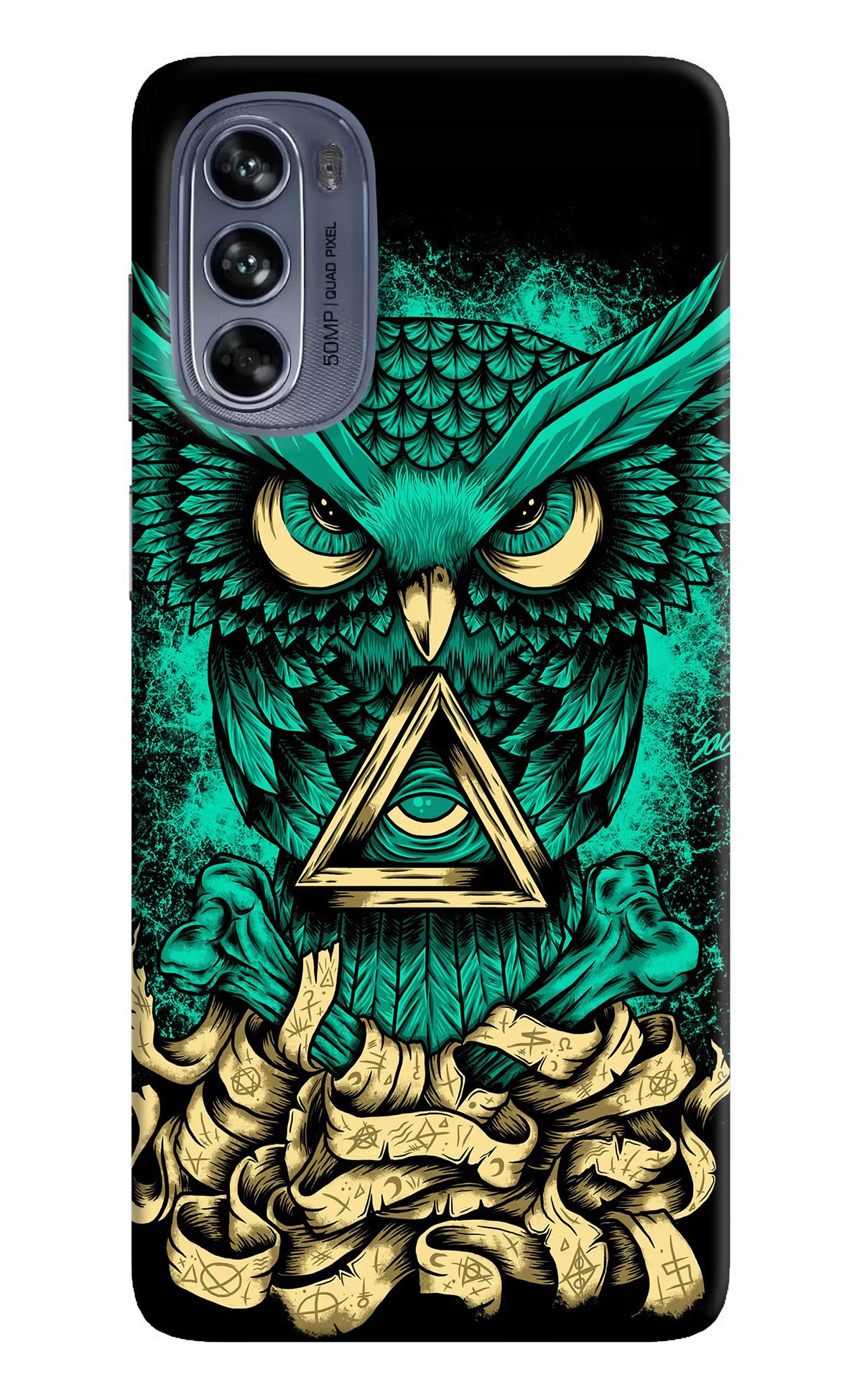 Green Owl Moto G62 5G Hard Case Back Cover by Casekaro