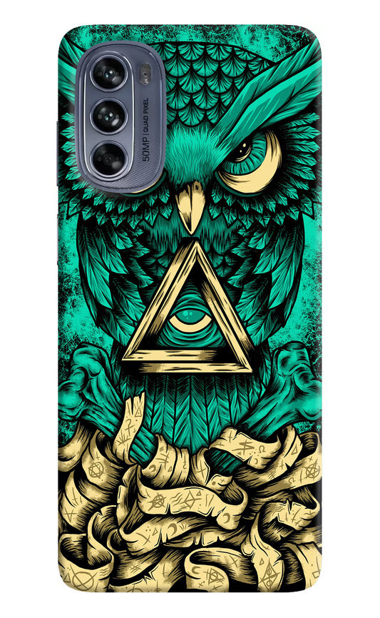 Green Owl Moto G62 5G Hard Case Back Cover by Casekaro