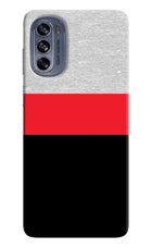 Tri Color Pattern Moto G62 5G Hard Case Back Cover by Casekaro