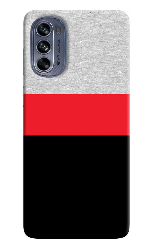 Tri Color Pattern Moto G62 5G Hard Case Back Cover by Casekaro