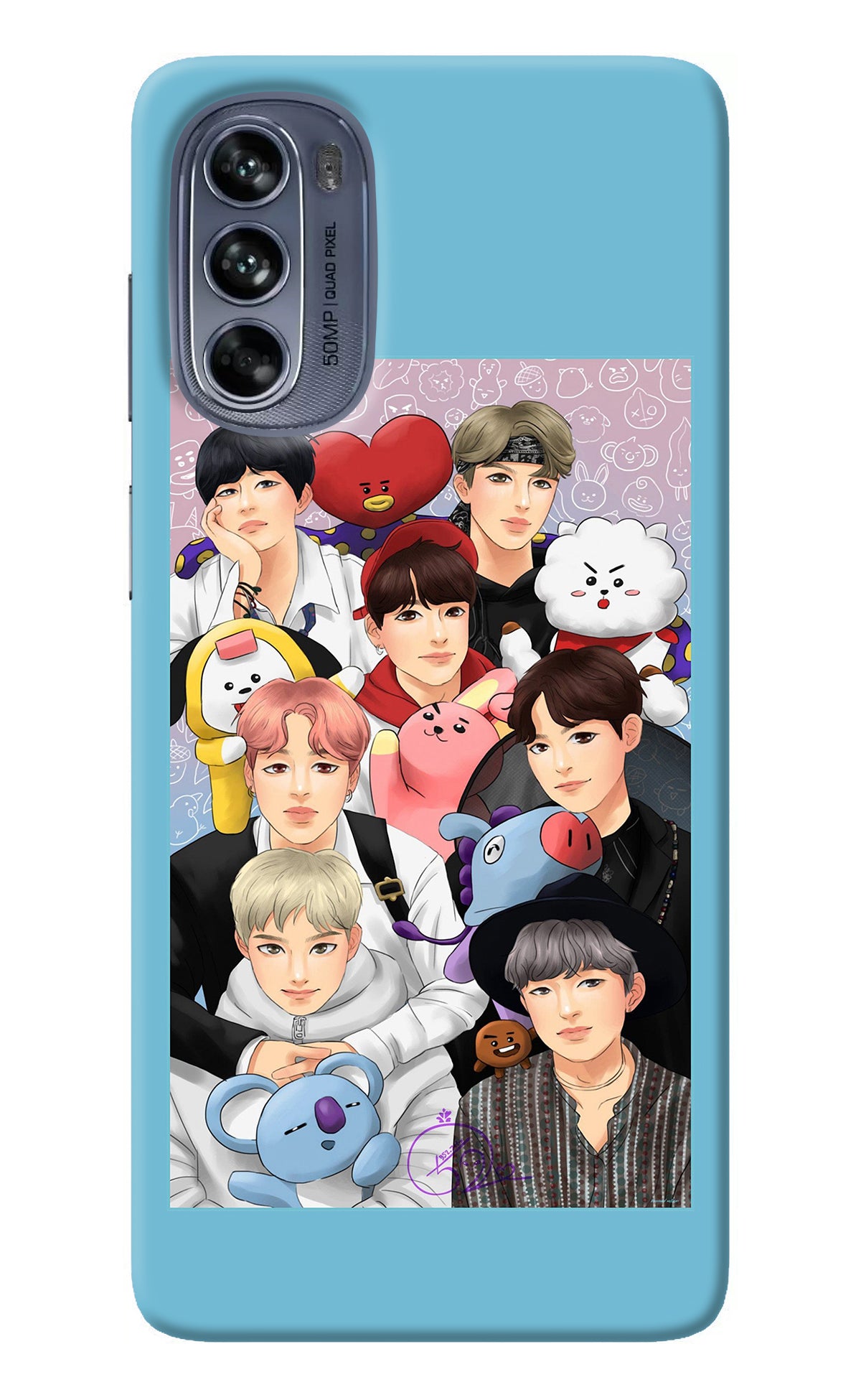 BTS with animals Moto G62 5G Back Cover
