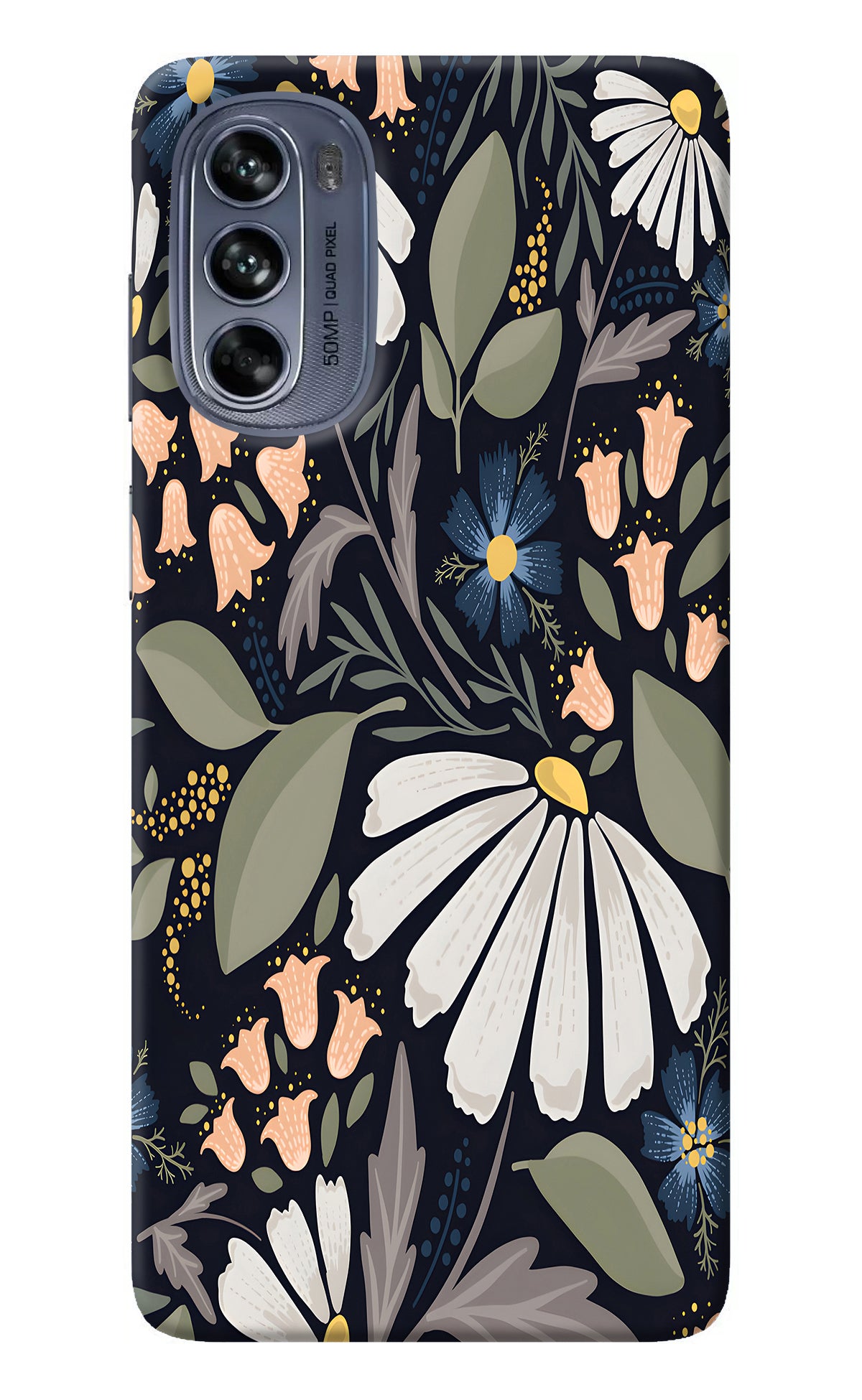 Flowers Art Moto G62 5G Back Cover