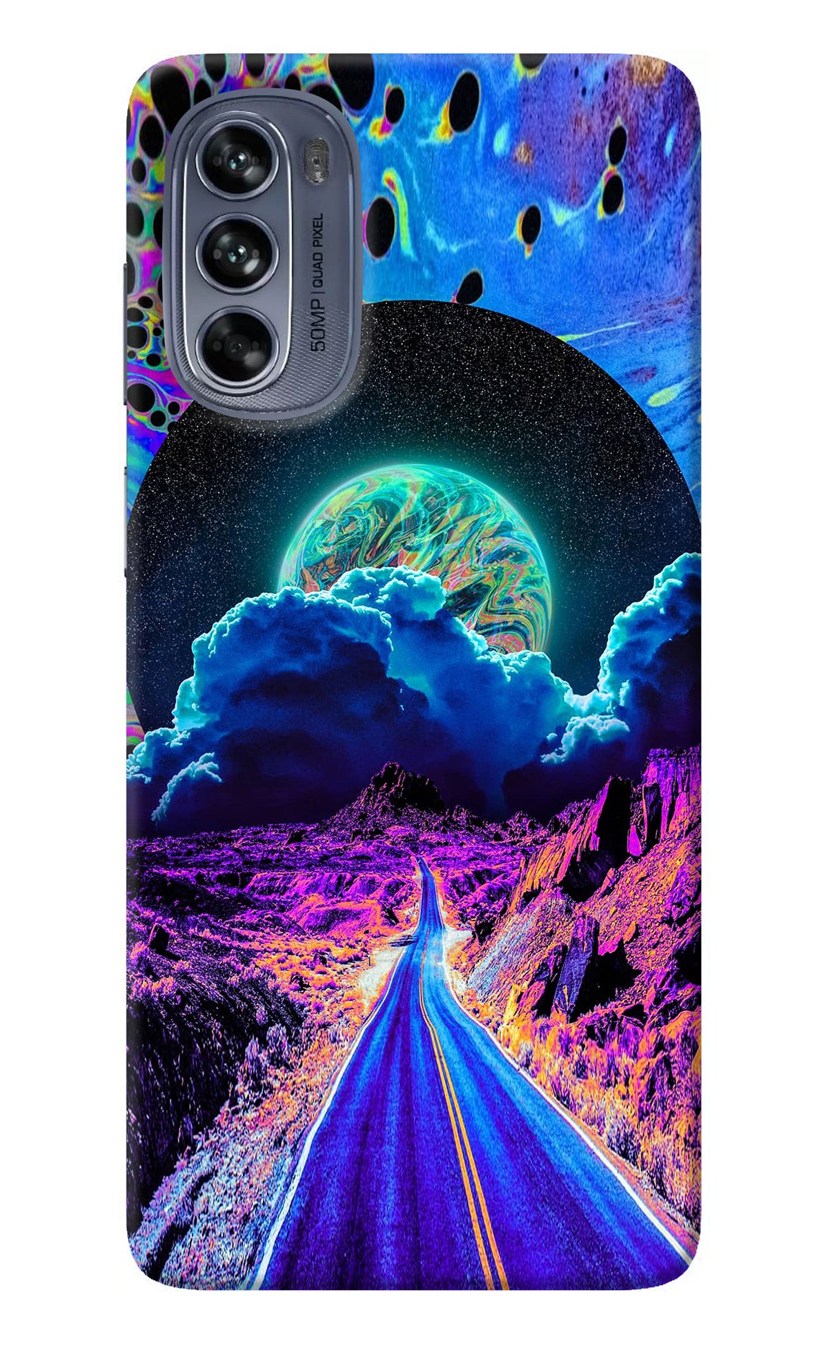 Psychedelic Painting Moto G62 5G Back Cover