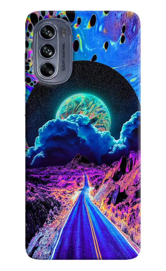 Psychedelic Painting Moto G62 5G Hard Case Back Cover by Casekaro
