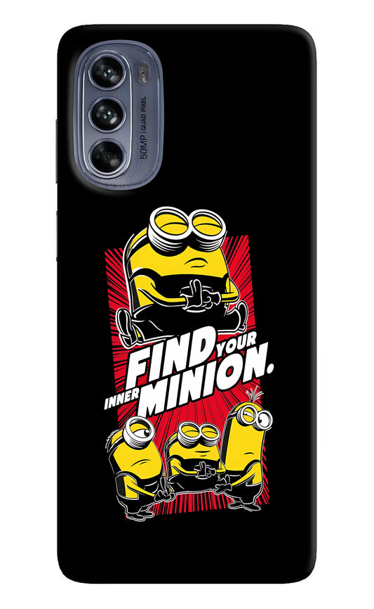 Find your inner Minion Moto G62 5G Hard Case Back Cover by Casekaro