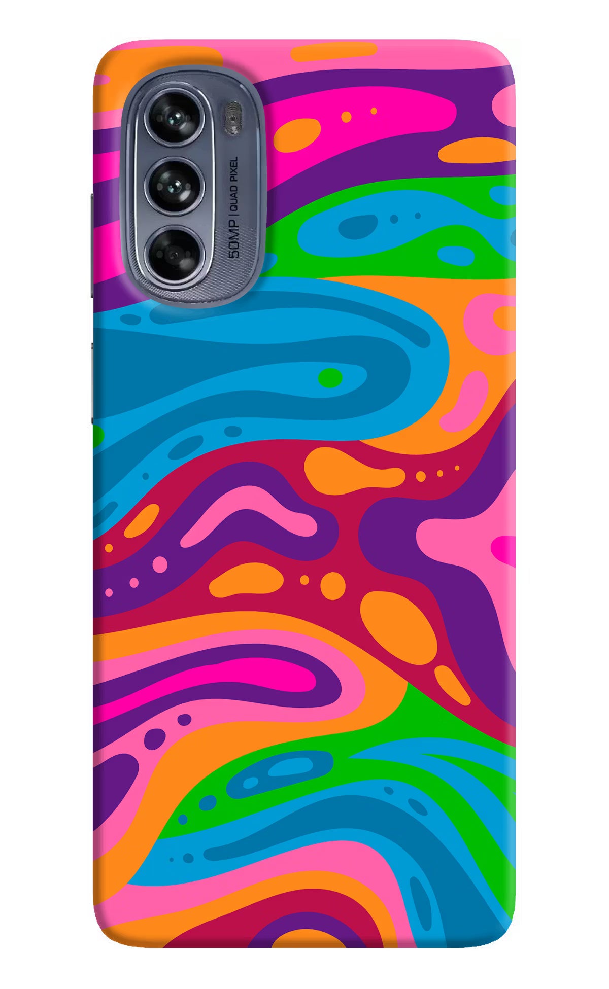 Trippy Pattern Moto G62 5G Hard Case Back Cover by Casekaro