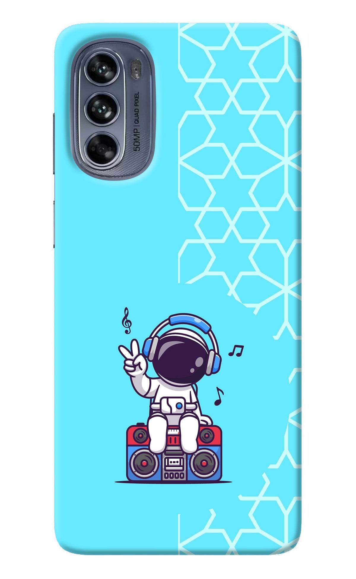 Cute Astronaut Chilling Moto G62 5G Back Cover