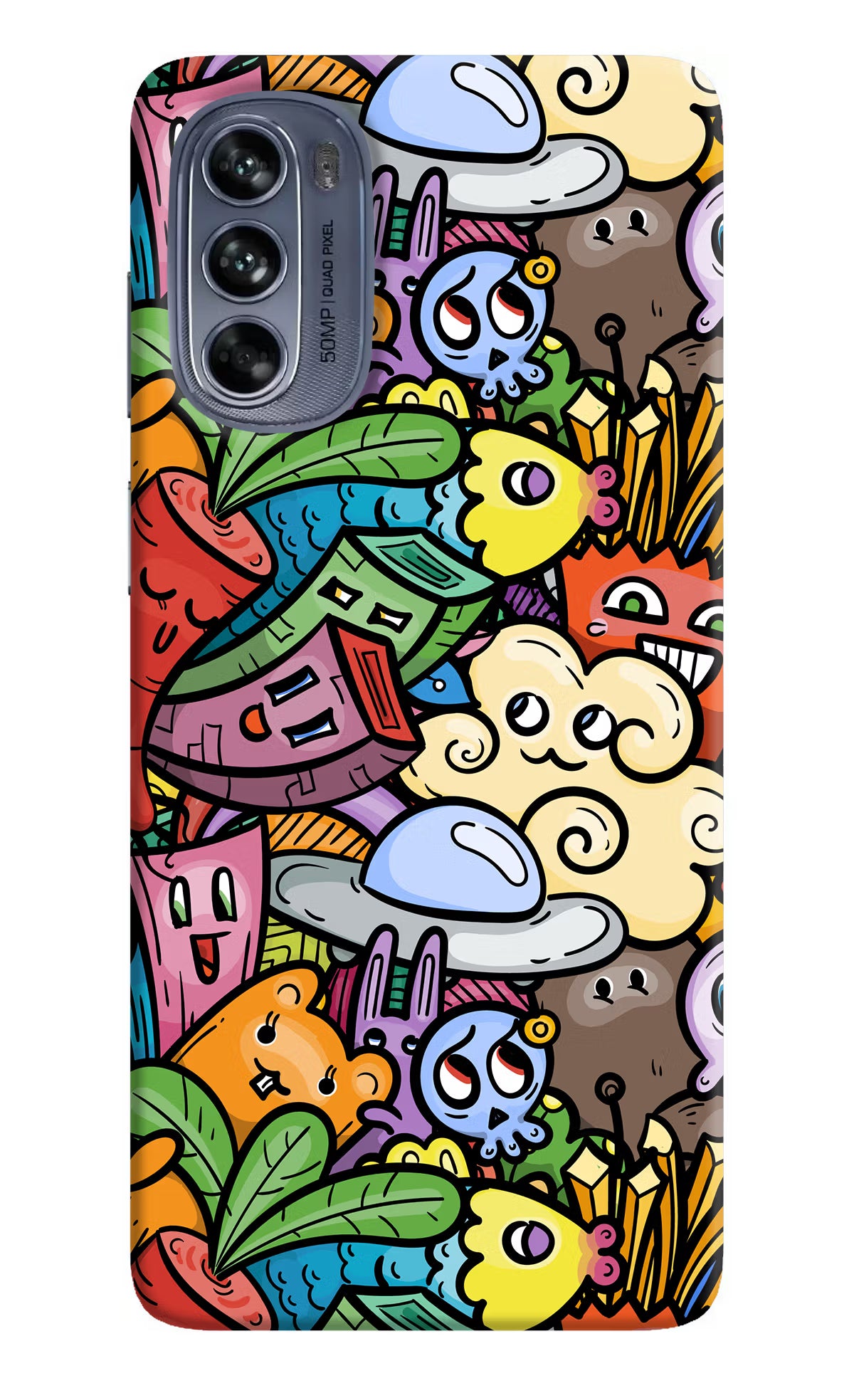 Veggie Doodle Moto G62 5G Hard Case Back Cover by Casekaro