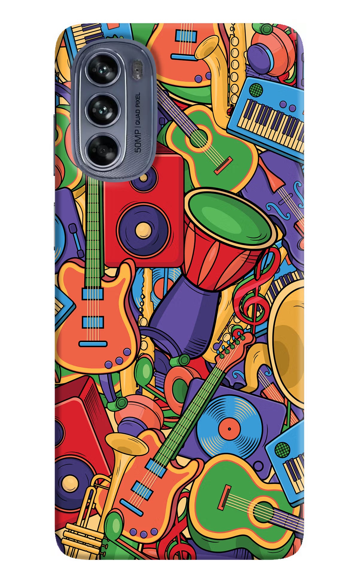 Music Instrument Doodle Moto G62 5G Hard Case Back Cover by Casekaro