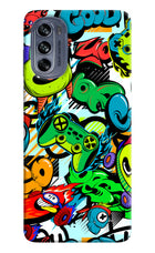 Game Doodle Moto G62 5G Hard Case Back Cover by Casekaro