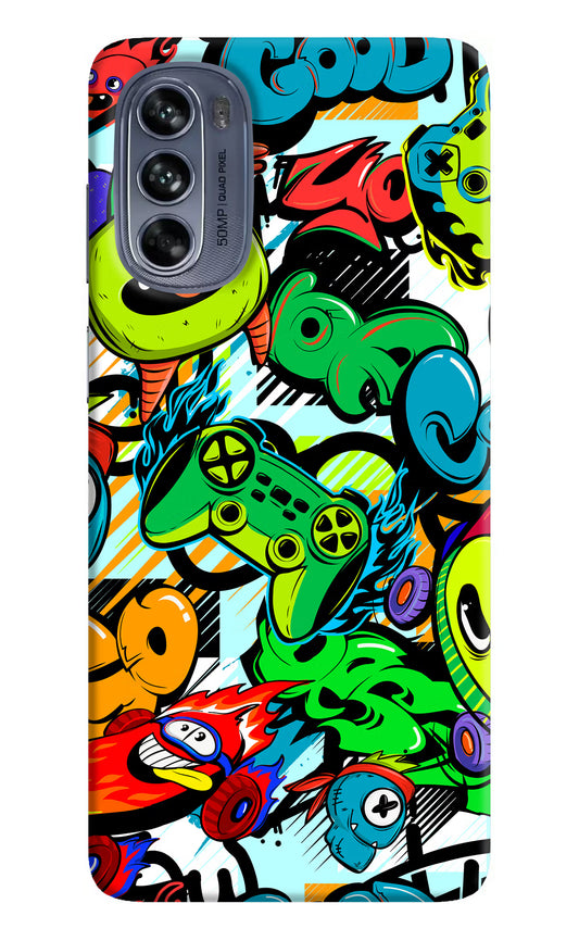 Game Doodle Moto G62 5G Hard Case Back Cover by Casekaro