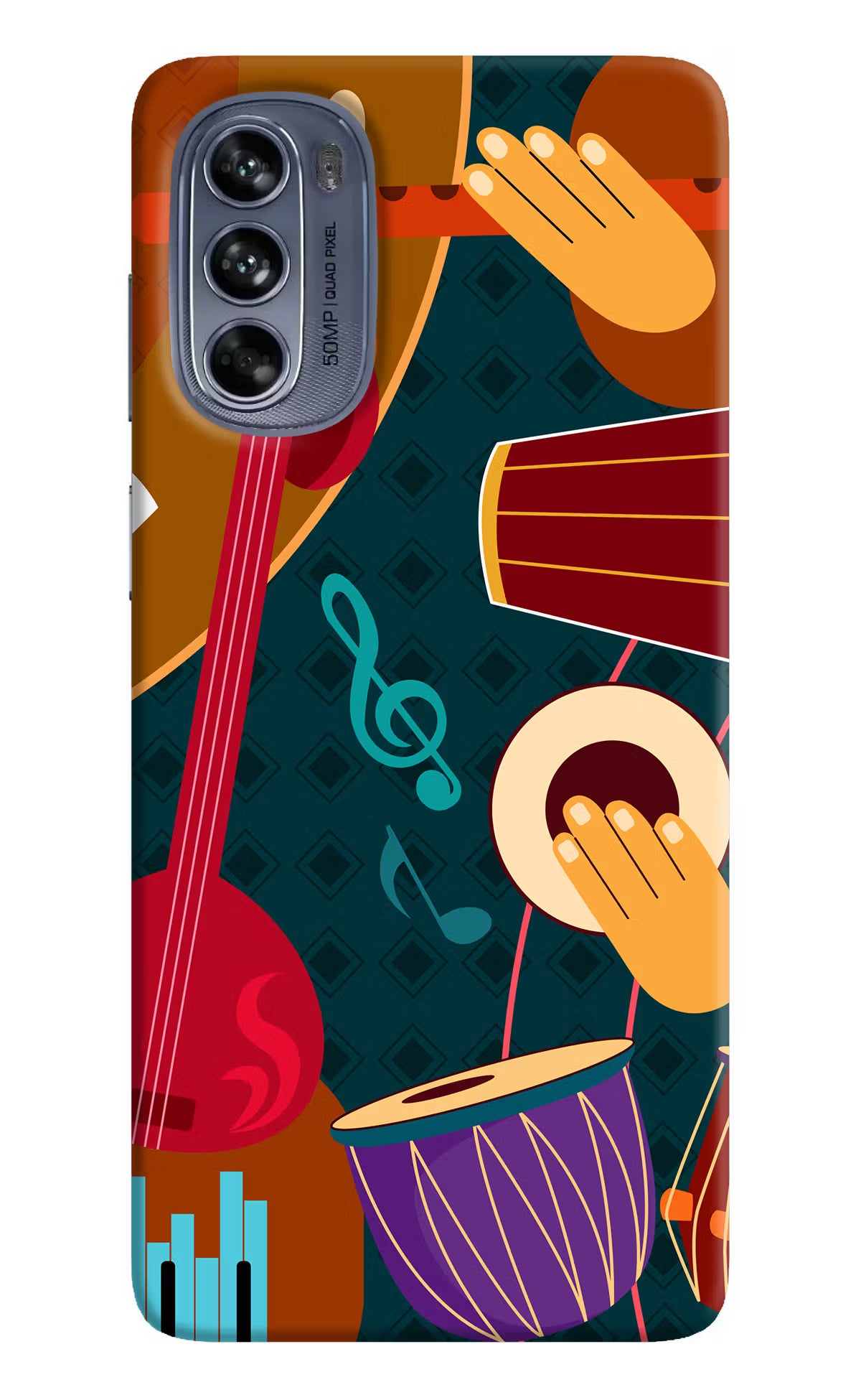 Music Instrument Moto G62 5G Hard Case Back Cover by Casekaro