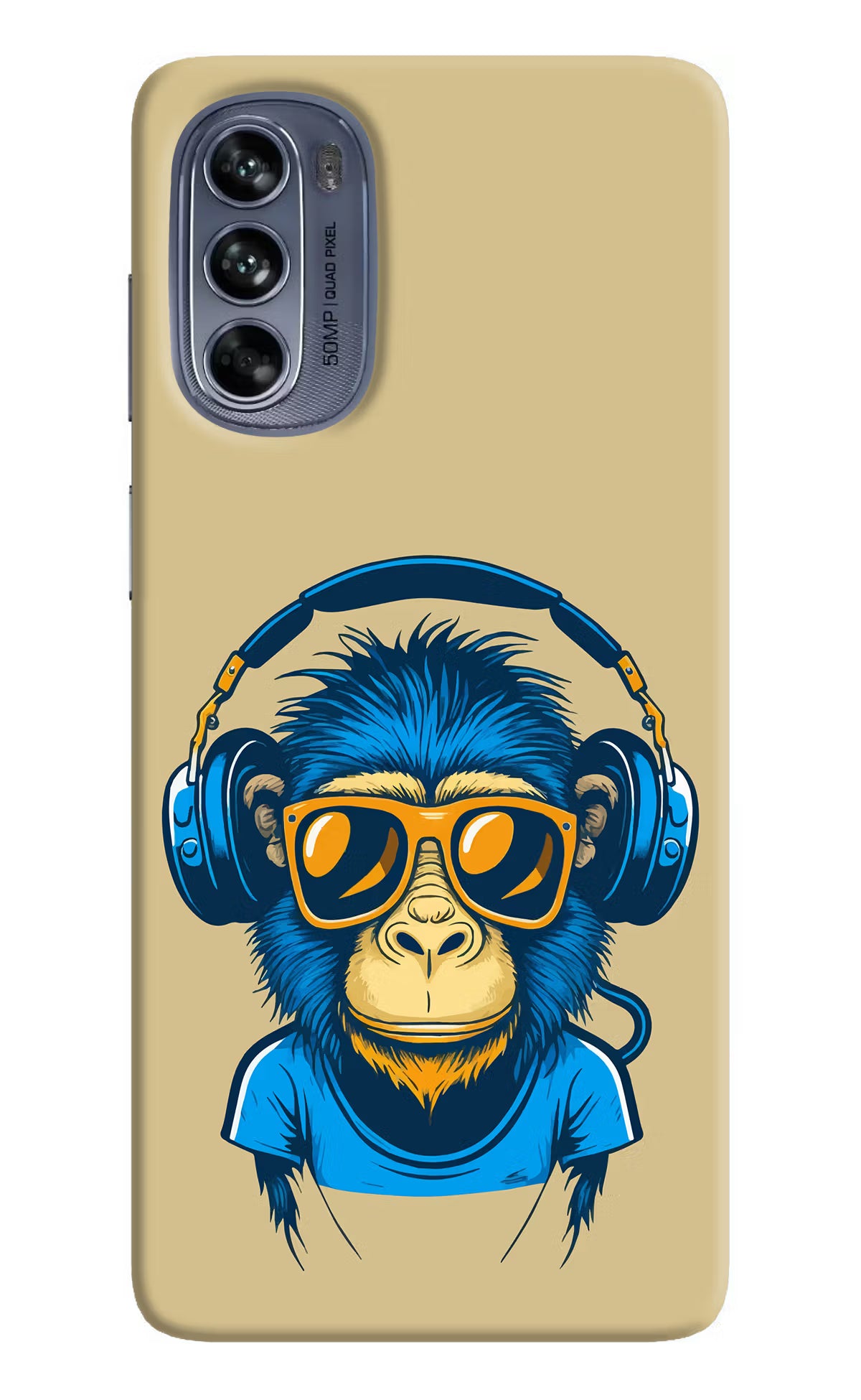 Monkey Headphone Moto G62 5G Hard Case Back Cover by Casekaro