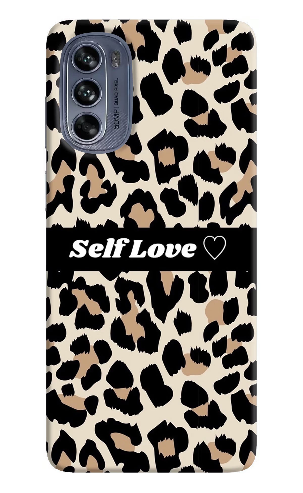 Leopard Print Self Love Moto G62 5G Hard Case Back Cover by Casekaro